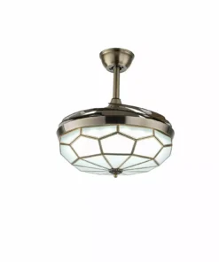 42″ LED Tiffany-Style Retractable Blade Ceiling Fan & Chandelier