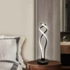 Modern Black LED Spiral Table Lamp