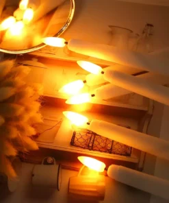 Realistic Flickering Flameless Taper Candles with Timer & Remote Control