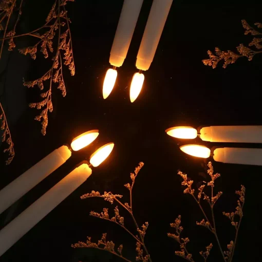 Realistic Flickering Flameless Taper Candles with Timer & Remote Control - Image 2