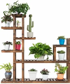 Eco-Friendly 7-Tier Solid Wood Plant Stand
