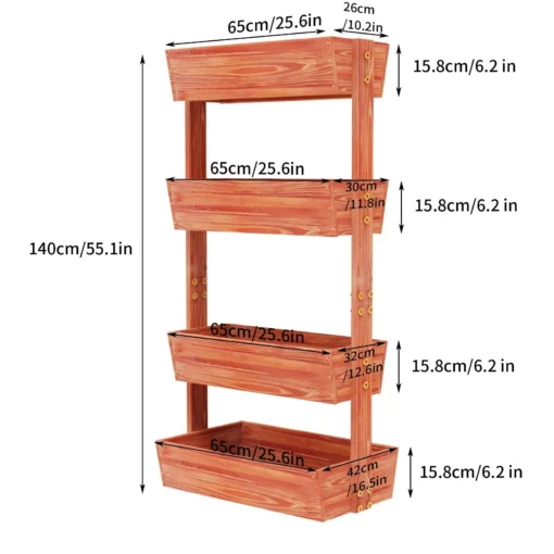 4-Tier Raised Garden Bed