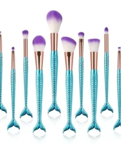 10Pcs Mermaid Style Makeup Brush Set