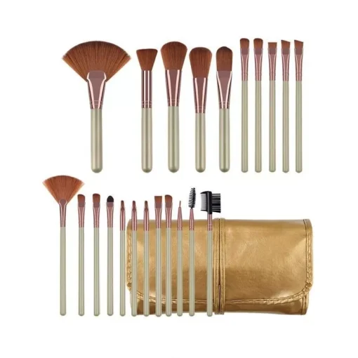 22-Piece Premium Makeup Brush Set with Cosmetic Bag - Image 2