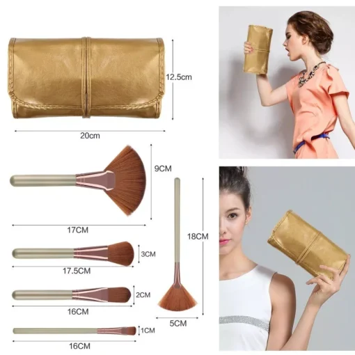 22-Piece Premium Makeup Brush Set with Cosmetic Bag - Image 6