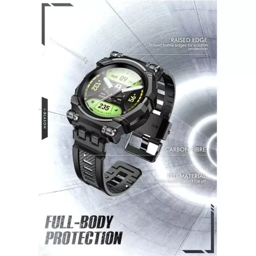 Rugged TPU Watch Band and Screen Protector for Galaxy Watch 6 Classic - Image 4
