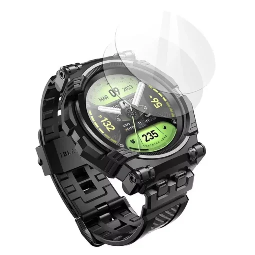 Rugged TPU Watch Band and Screen Protector for Galaxy Watch 6 Classic - Image 3