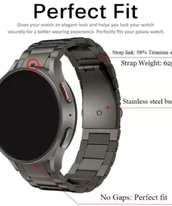Premium Titanium Metal Strap for Samsung Galaxy Watch 4 & 5 Series