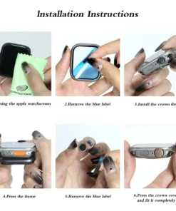 Apple Watch Ultra-Look Case Cover with Tempered Glass