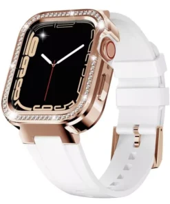 Luxury Diamond Stainless Steel Strap & Case for Apple Watch