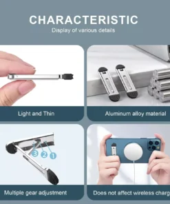 Portable Desktop Phone Holder – Universal Aluminium Alloy Stand