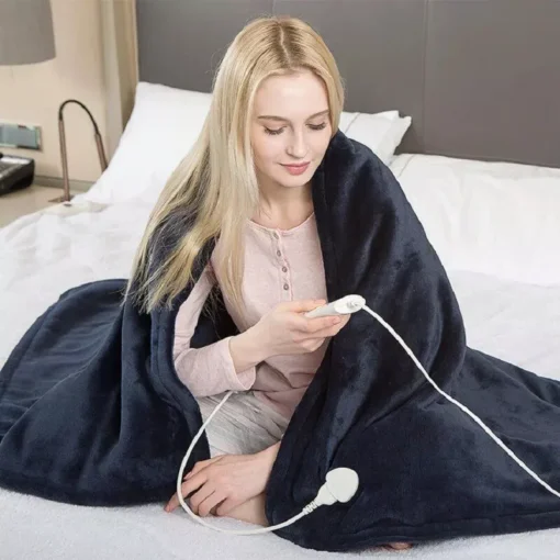 Luxury King Size Flannel & Sherpa Heated Blanket