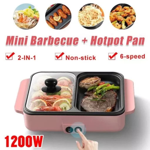 1200W Multifunctional Electric BBQ Grill & Hot Pot - Image 4