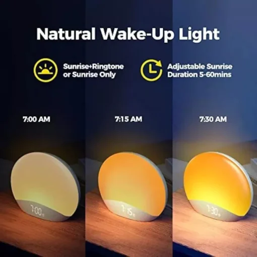 Wake Up Light & Sound Machine Alarm Clock with Night Light - Image 5