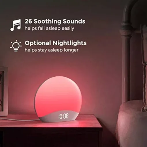 Wake Up Light & Sound Machine Alarm Clock with Night Light - Image 4