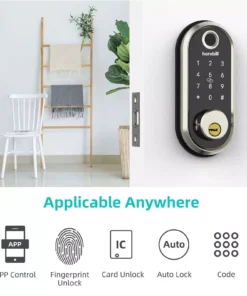 WiFi Enabled Smart Door Lock with Biometric Fingerprint, IC Card, and Remote Unlock