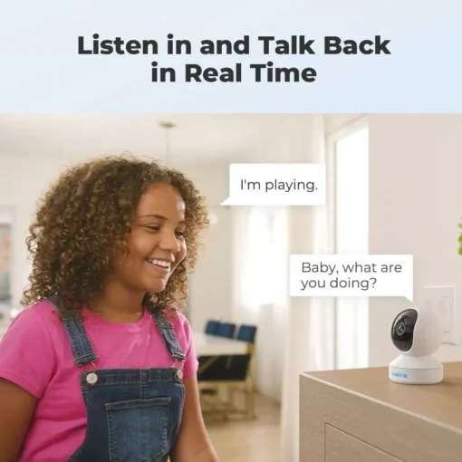 2K 4MP Pan & Tilt WiFi Indoor Camera with 2-Way Audio and AI Detection - Image 6