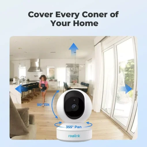 2K 4MP Pan & Tilt WiFi Indoor Camera with 2-Way Audio and AI Detection - Image 3