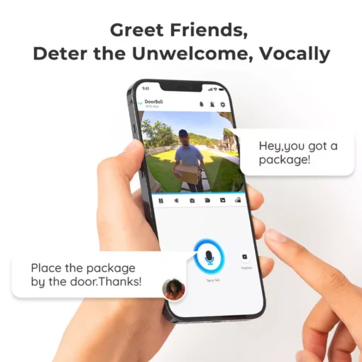 Smart Video Doorbell with Chime, WiFi & PoE, Human Detection, Works with Alexa & Google Assistant - Image 9