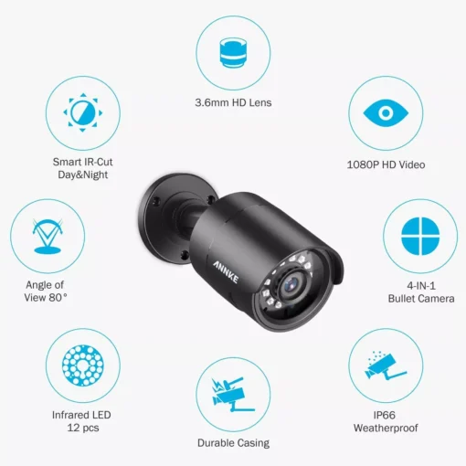 1080P Full Color Night Vision Security Bullet Camera - Image 3
