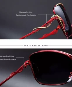 Luxurious Oversized Polarized Sunglasses with Gradient Lens