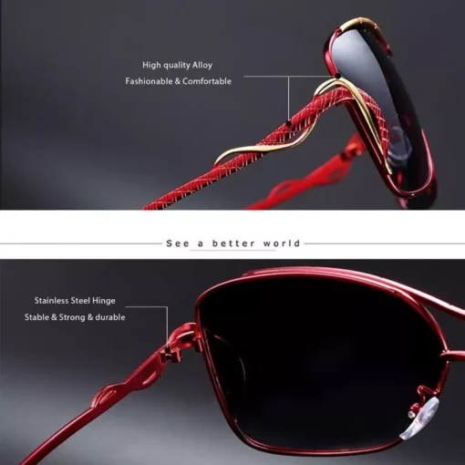 Luxurious Oversized Polarized Sunglasses with Gradient Lens
