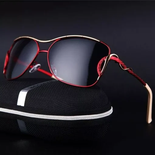 Luxurious Oversized Polarized Sunglasses with Gradient Lens