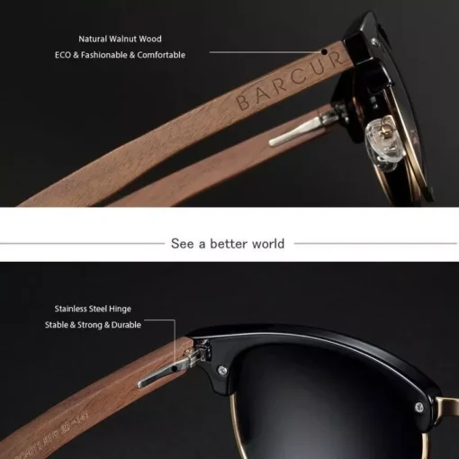 Classic Polarized Wooden Sunglasses
