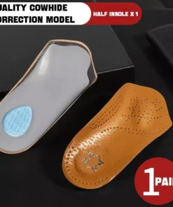 Arch Support Cowhide Insoles for Plantar Fasciitis & Foot Comfort