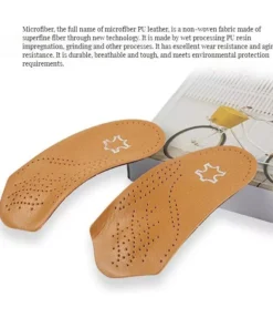 Arch Support Cowhide Insoles for Plantar Fasciitis & Foot Comfort