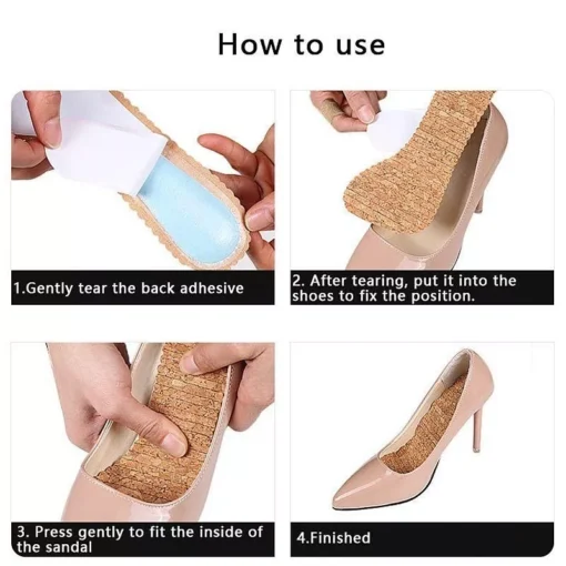 Cork Non-slip Shoe Pads: Ultimate Comfort for Women’s Sandals and High Heels