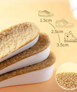 Winter Warm Height Increase Insoles – 1Pair Sports Shock Absorption Shoes Insole