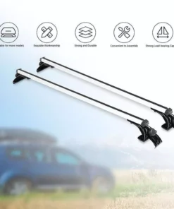 Universal Aluminum Alloy Car Top Roof Rack Cross Bars with Adjustable Hooks