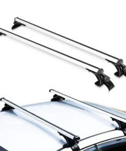 Universal Aluminum Alloy Car Top Roof Rack Cross Bars with Adjustable Hooks