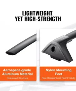 Toyota RAV4 2019-2023 Aluminum Roof Rack Cross Bars with 260lbs Capacity & Locks