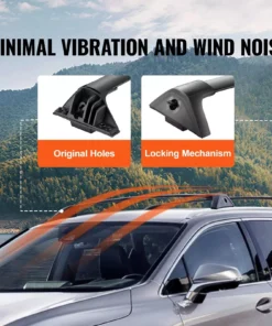 Toyota RAV4 2019-2023 Aluminum Roof Rack Cross Bars with 260lbs Capacity & Locks