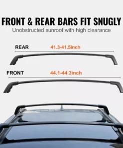 Toyota RAV4 2019-2023 Aluminum Roof Rack Cross Bars with 260lbs Capacity & Locks