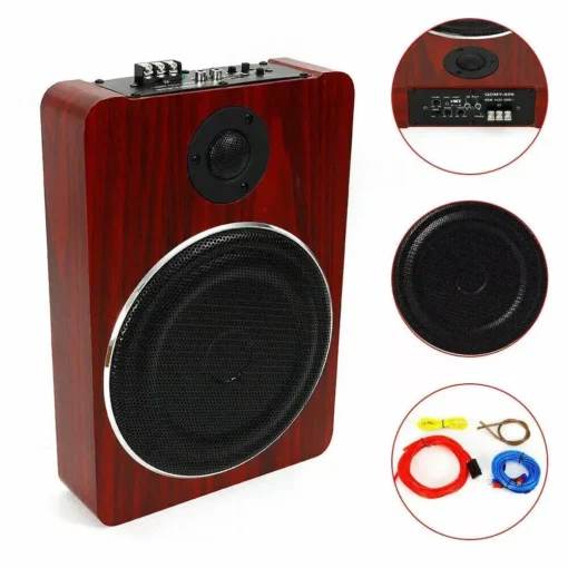 Compact 8″ Under-Seat Active Subwoofer with Amp Kit