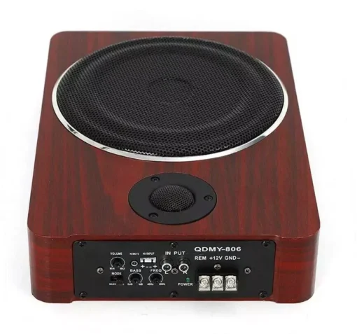 Compact 8″ Under-Seat Active Subwoofer with Amp Kit