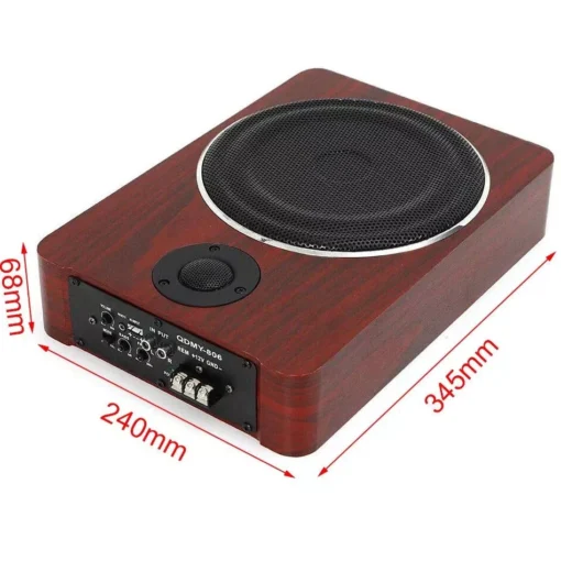 Compact 8″ Under-Seat Active Subwoofer with Amp Kit