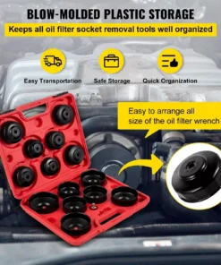 14 Piece Low Profile Oil Filter Socket Set