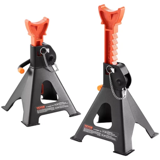 Heavy-Duty Double Locking Jack Stands 3/6 Ton Capacity