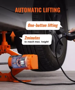Portable 12V Electric Scissor Jack 3 Ton/6600 lbs for SUV & Sedan Tire Change