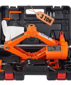 Portable 12V Electric Scissor Jack 3 Ton/6600 lbs for SUV & Sedan Tire Change