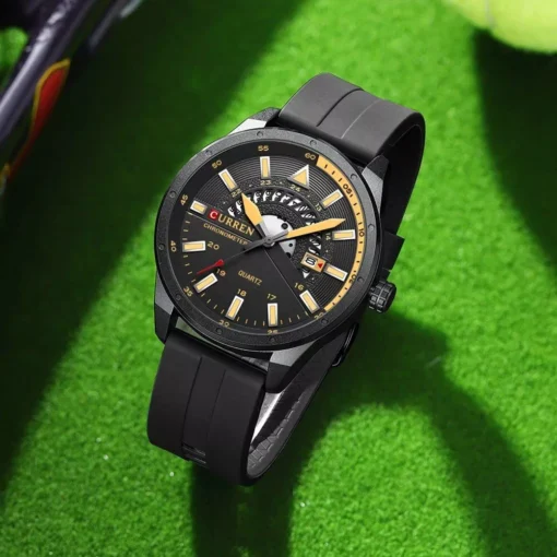Luxury Waterproof Sport Watch with Silicone Band