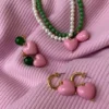 Chic Pearl Heart Pendant Necklace and Earrings