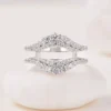 Sterling Silver Round Cut Cubic Zirconia Engagement Wedding Band