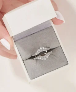 Sterling Silver Round Cut Cubic Zirconia Engagement Wedding Band