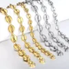 Stainless Steel Coffee Beans Link Chain Bracelet