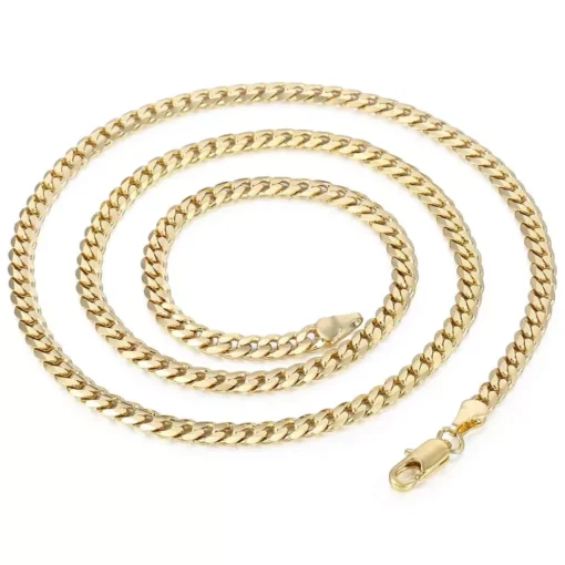 Gold Cuban Link Chain Necklace for Men